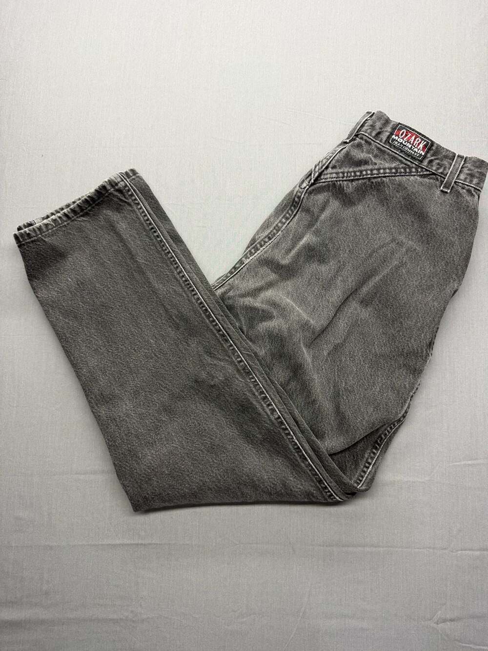Ozark Mountain Jean Company Vintage High Rise Jeans Grey Washed Denim